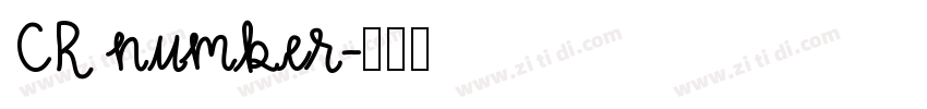 CR number字体转换